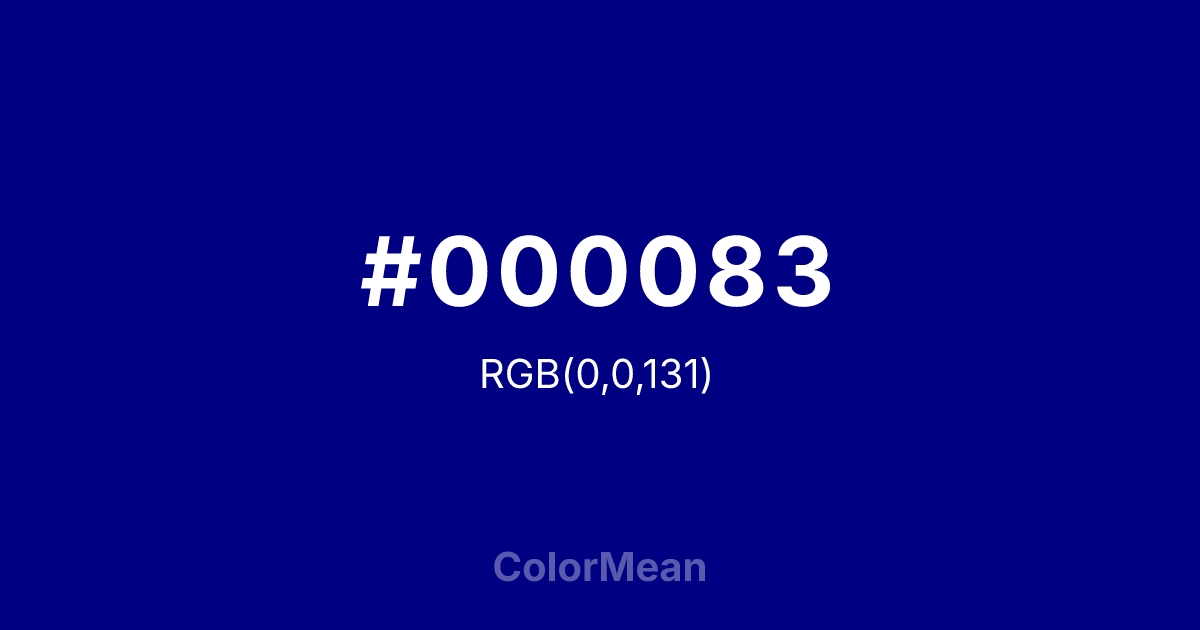 #000083 color swatch
