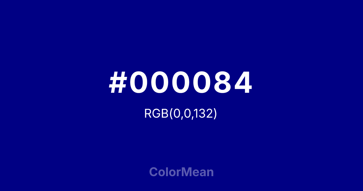 #000084 color swatch