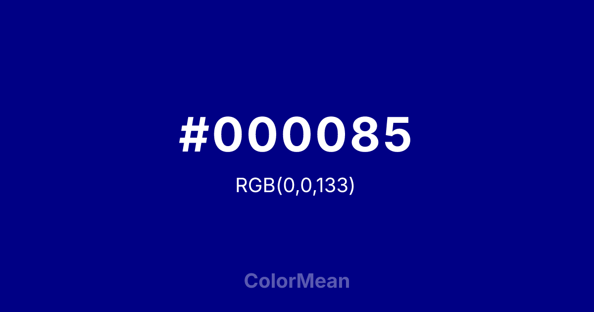 #000085 color swatch