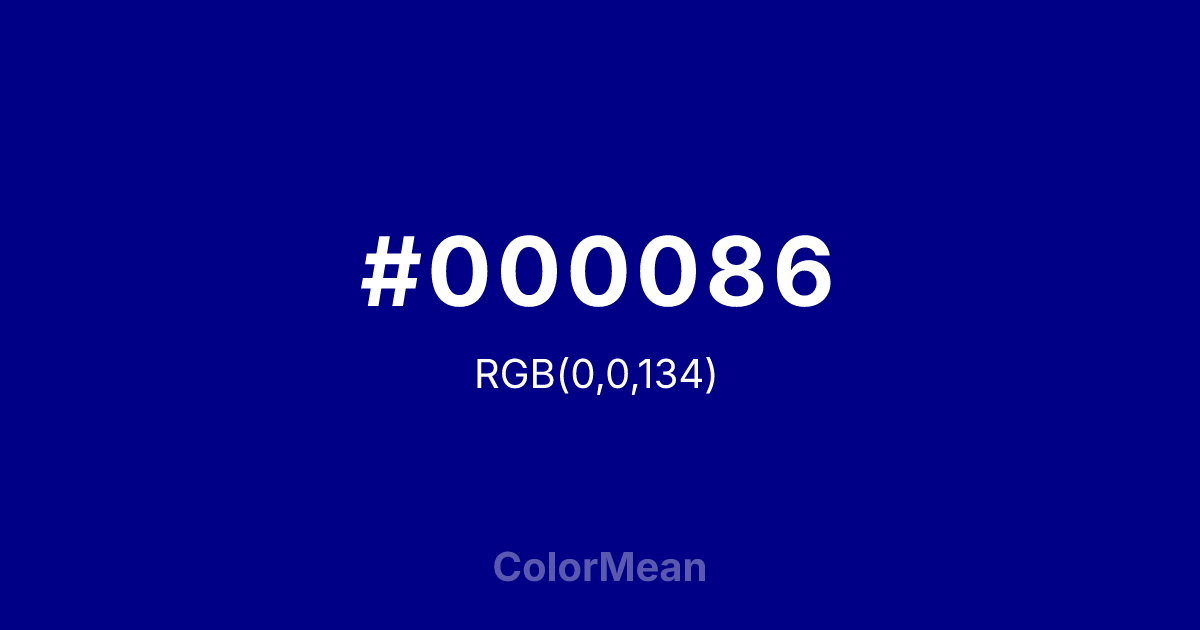 #000086 color swatch