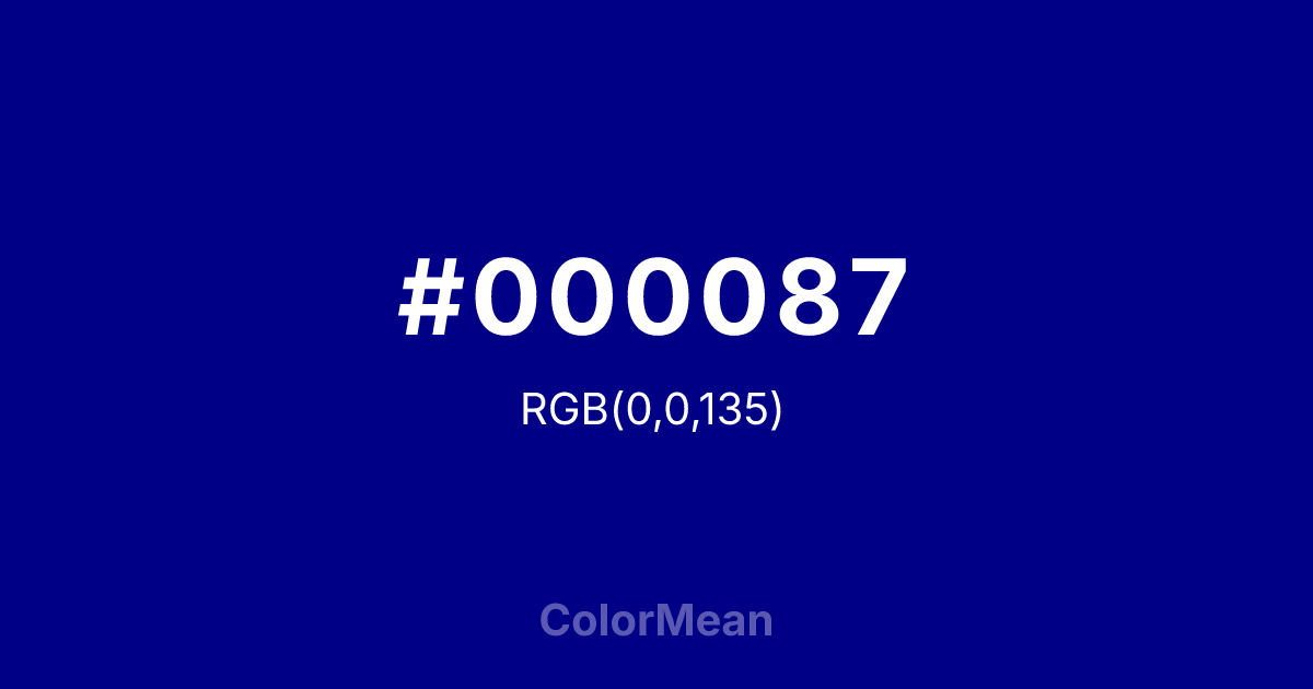 #000087 color swatch