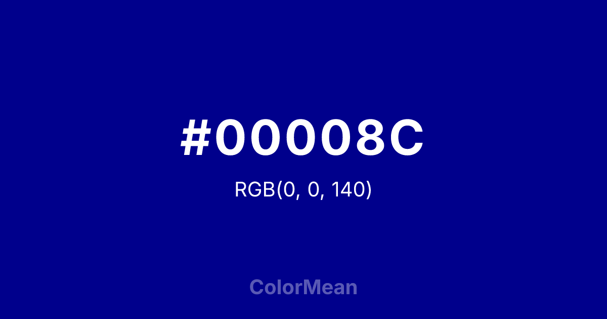 #00008C color swatch