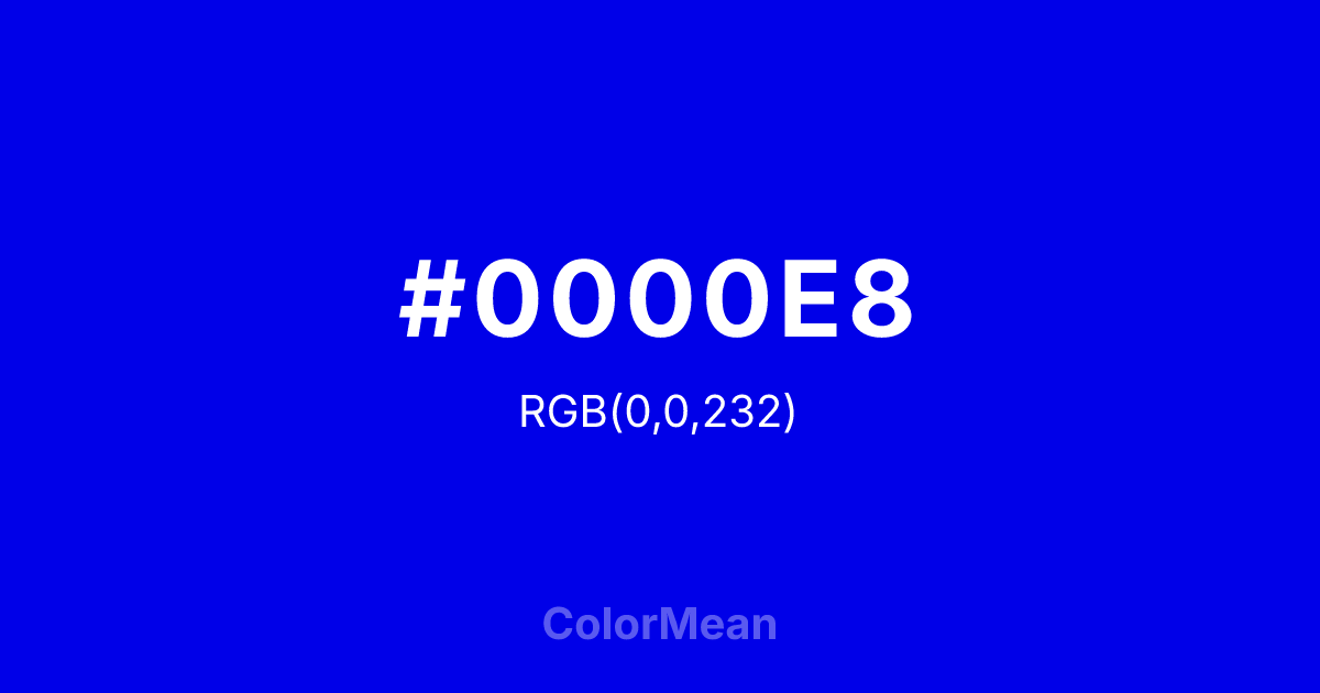 #0000E8 color swatch