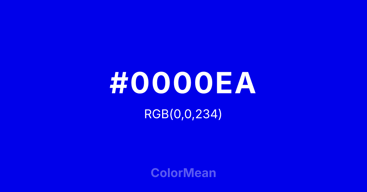 #0000EA color swatch