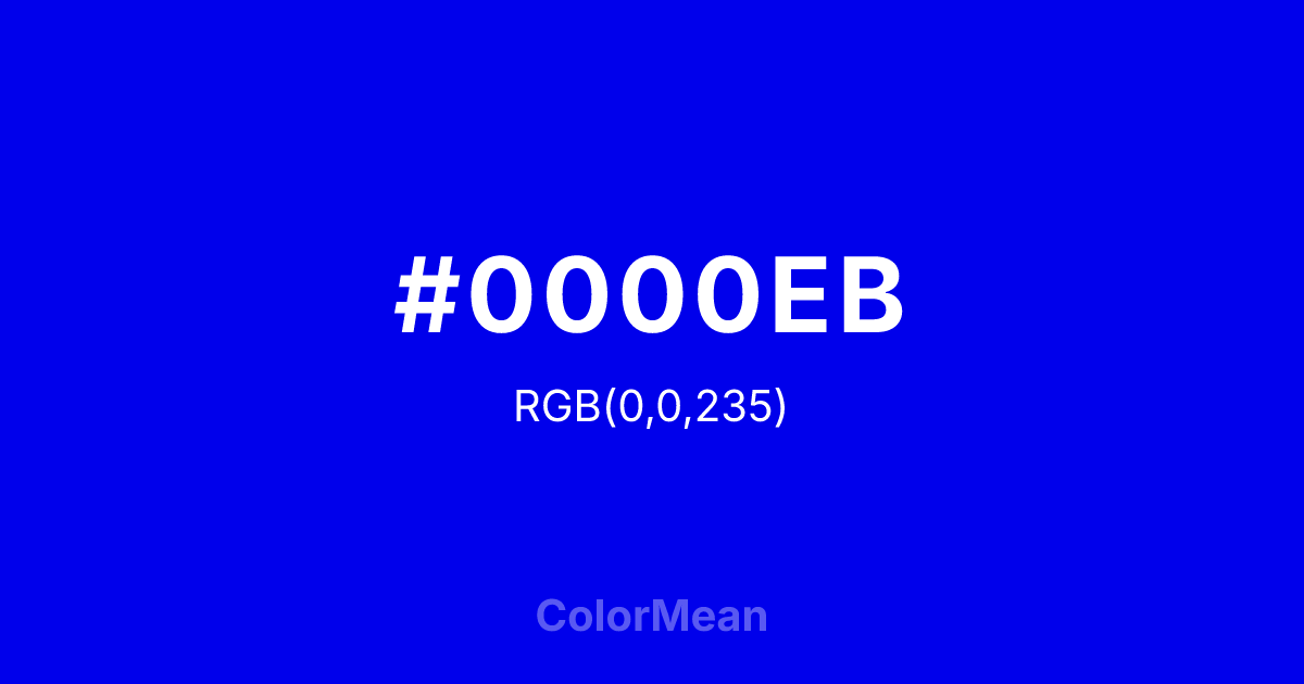 #0000EB color swatch
