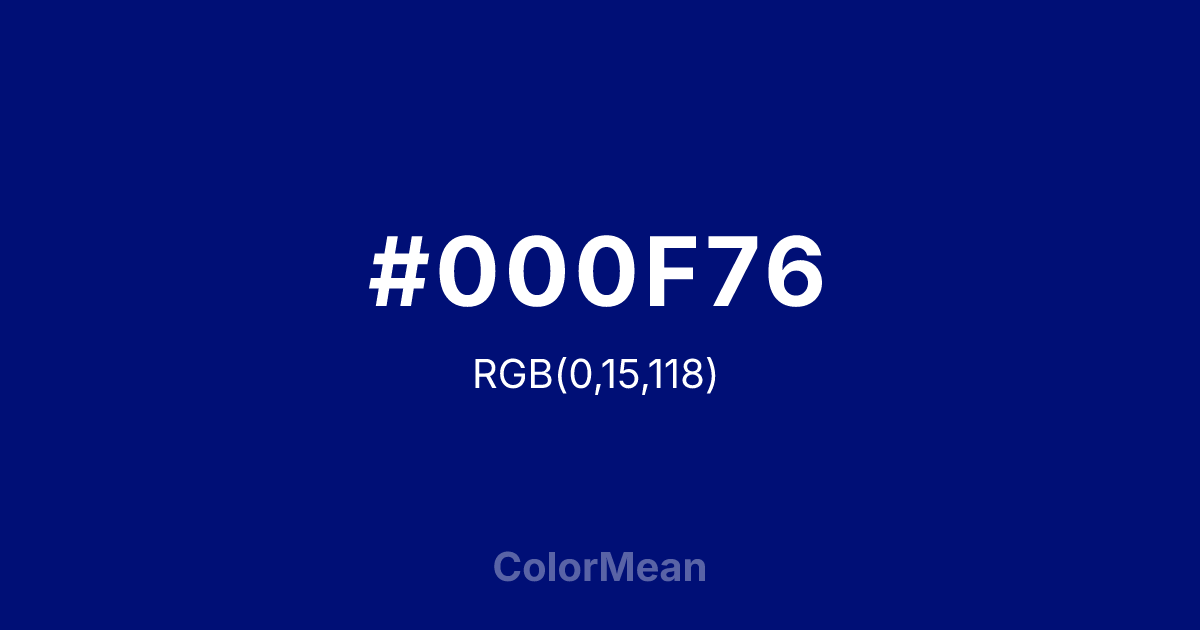 #000F76 color swatch