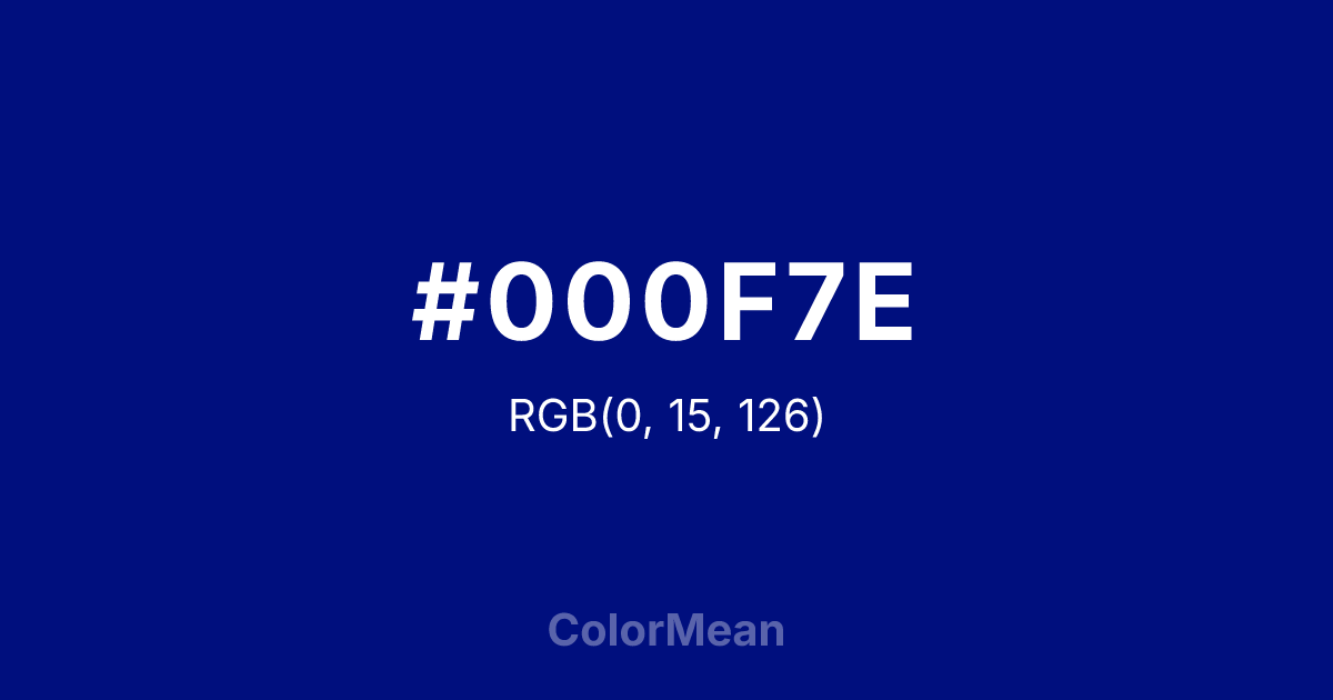 #000F7E color swatch