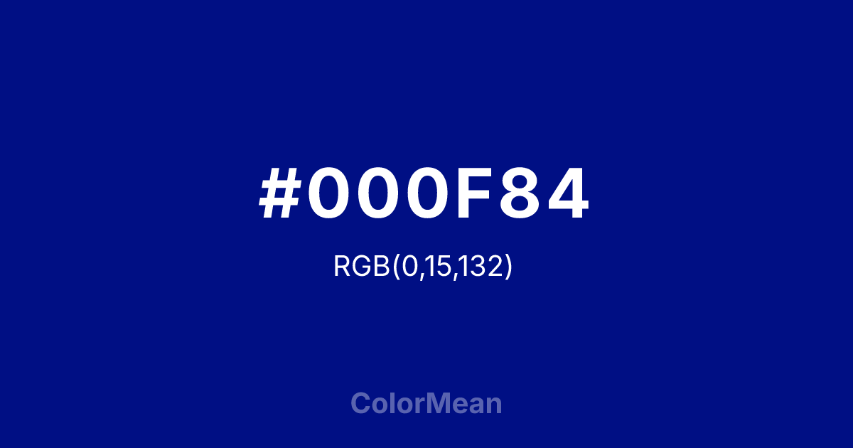 #000F84 color swatch