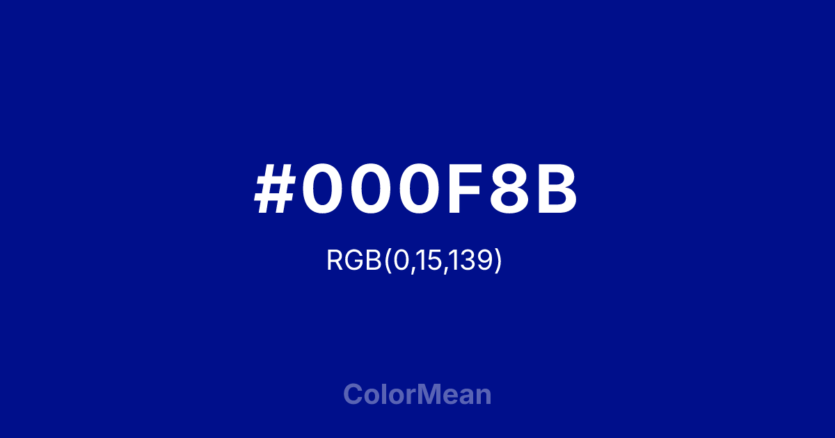 #000F8B color swatch