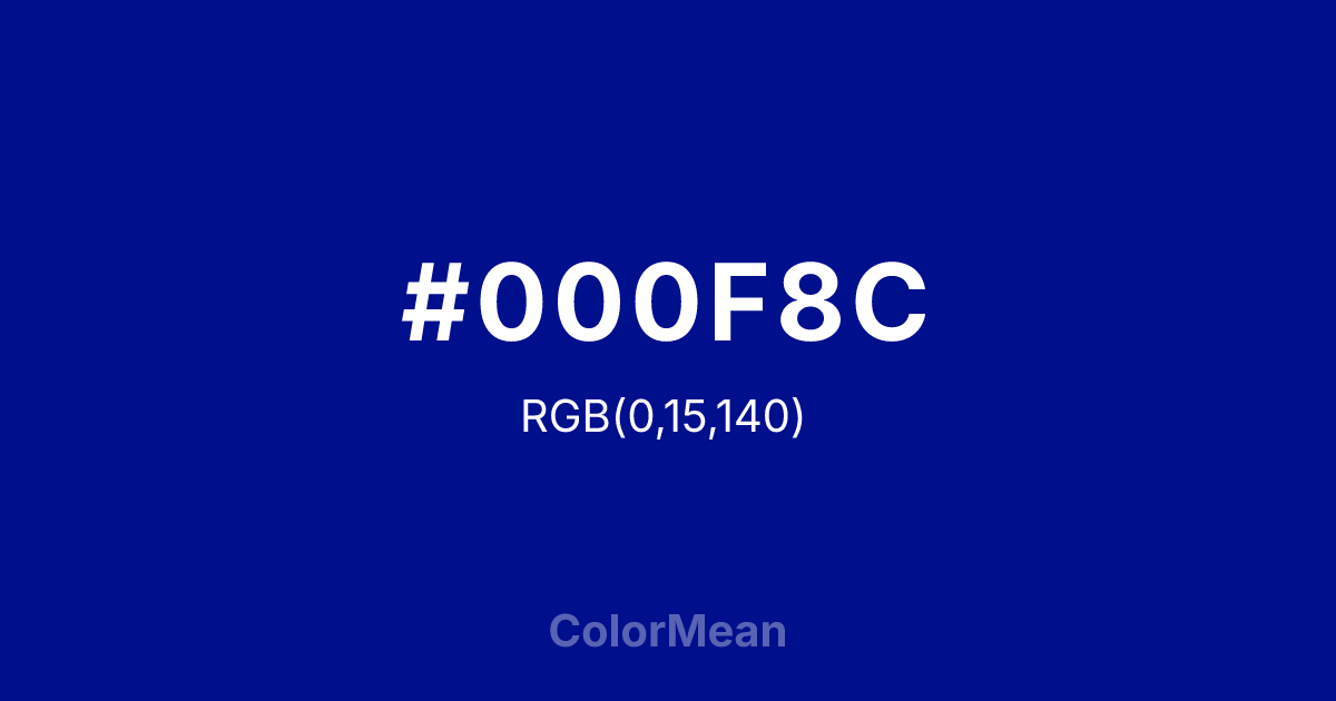 #000F8C color swatch