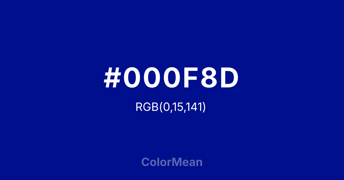 #000F8D color swatch