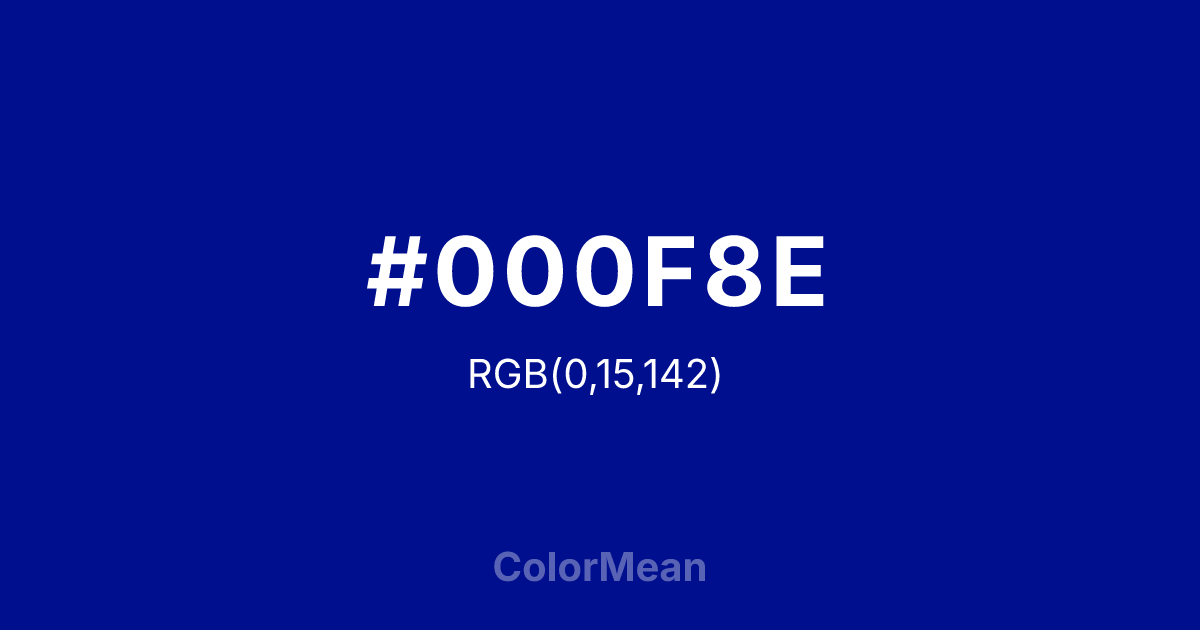 #000F8E color swatch