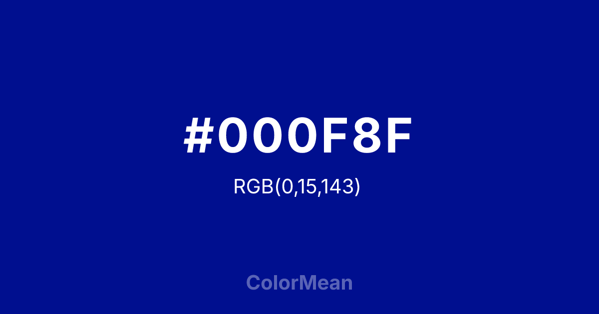 #000F8F color swatch
