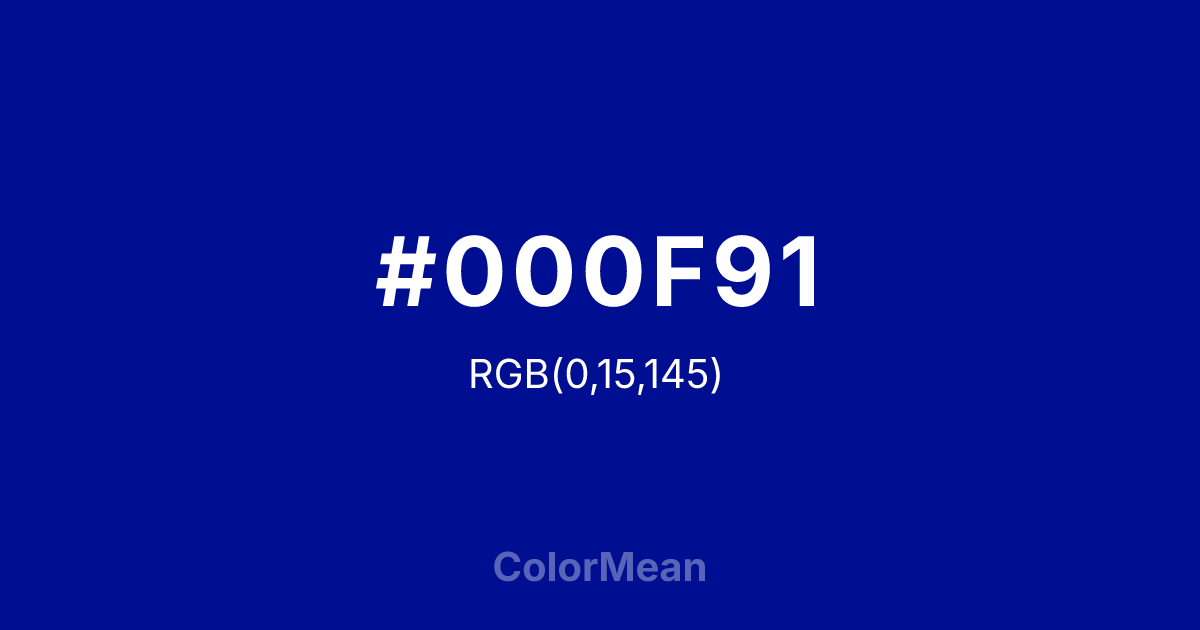 #000F91 color swatch