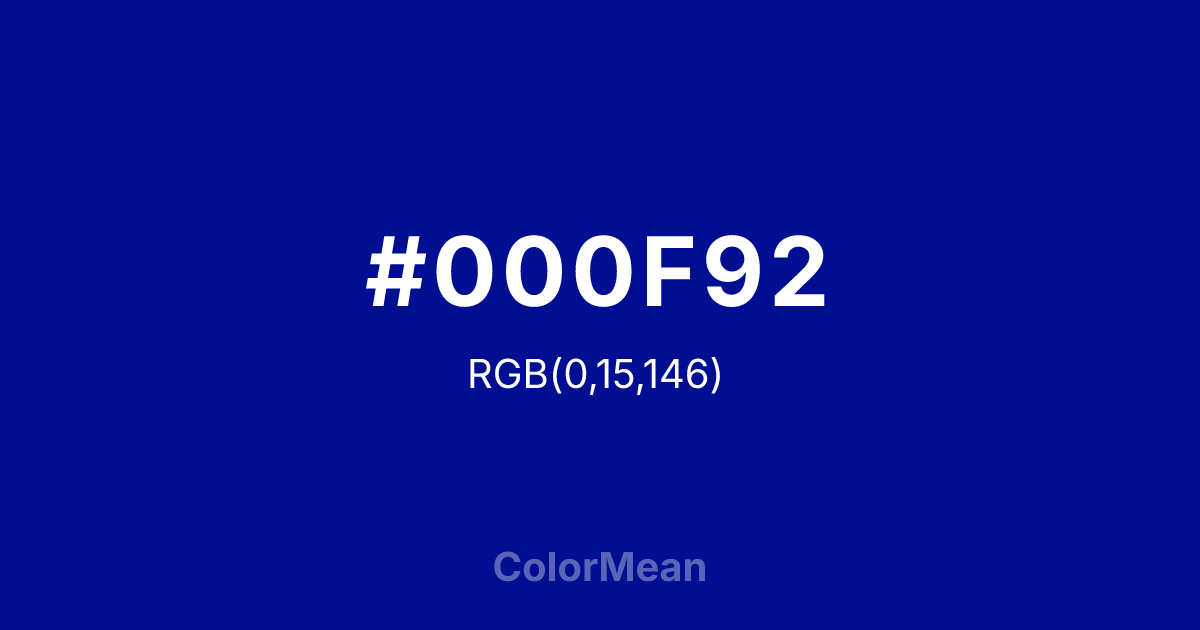 #000F92 color swatch
