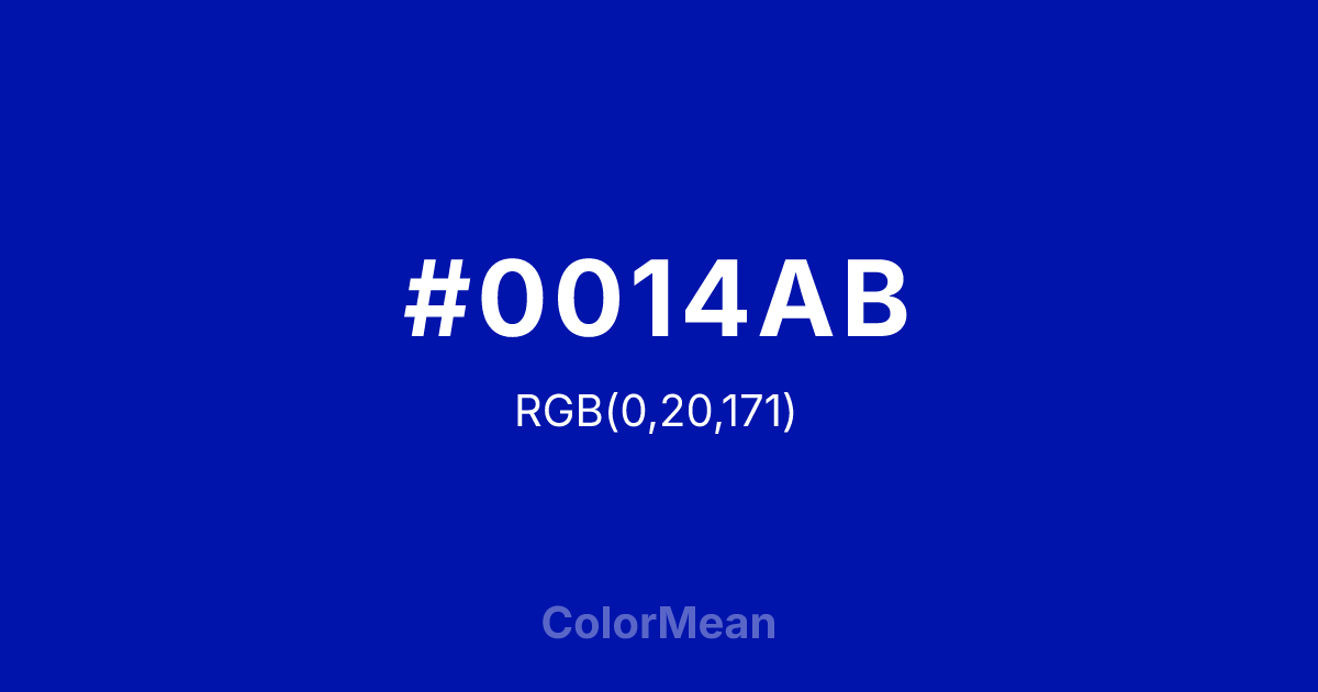 #0014AB color swatch