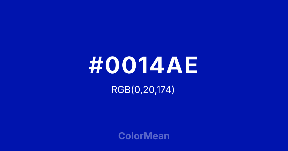 #0014AE color swatch