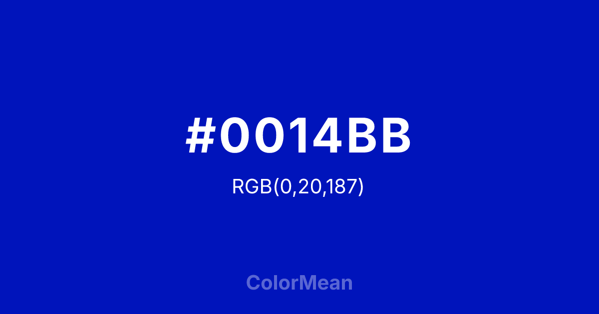 #0014BB color swatch