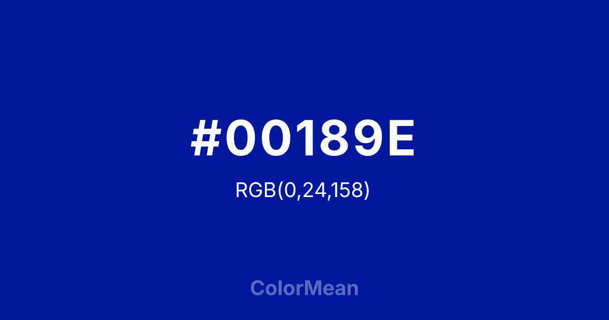 #00189E color swatch