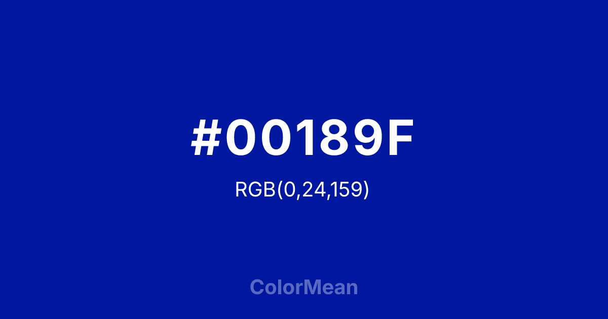 #00189F color swatch