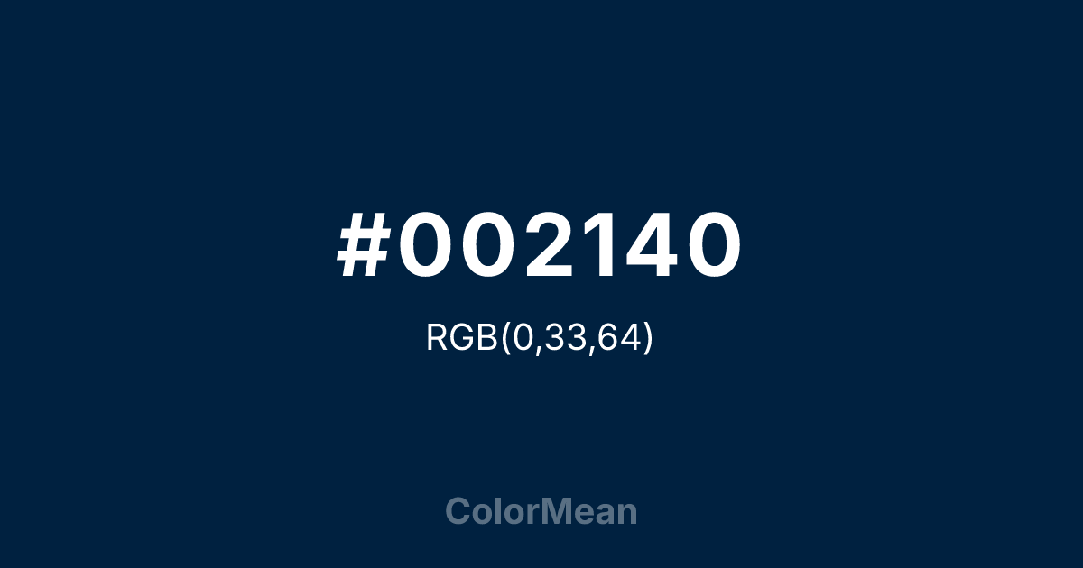 #002140 color swatch