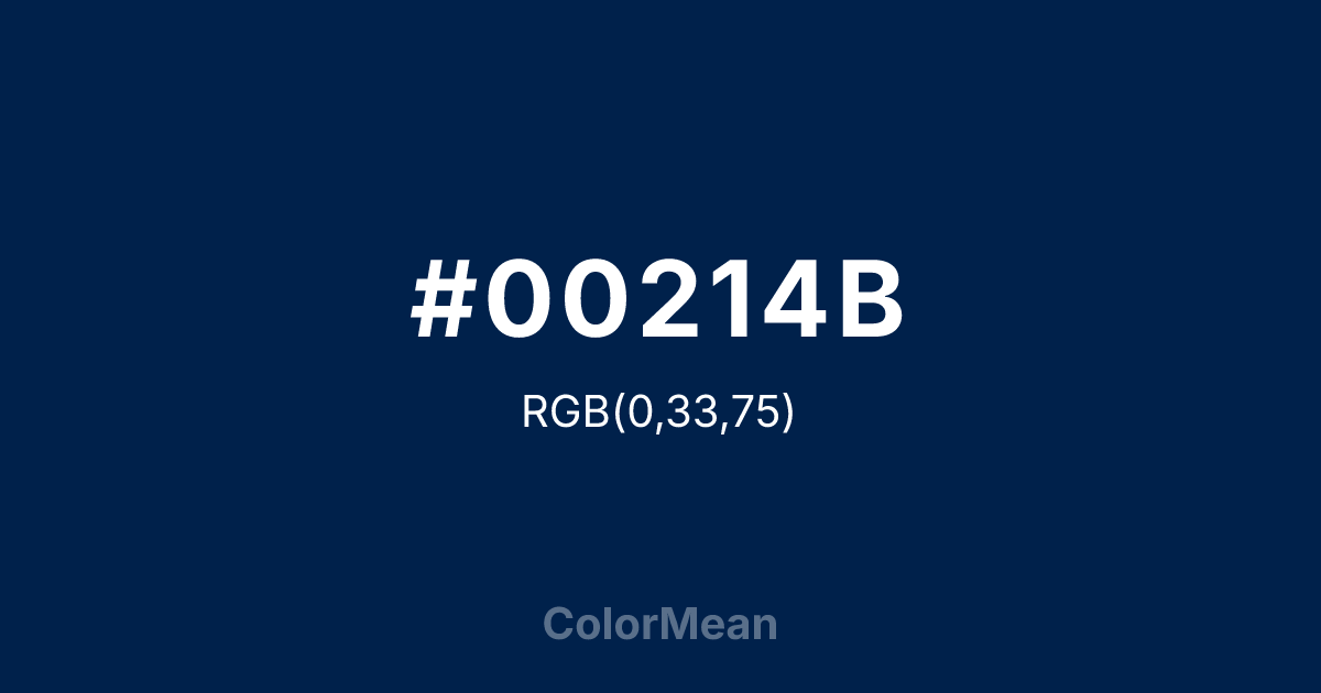 #00214B color swatch