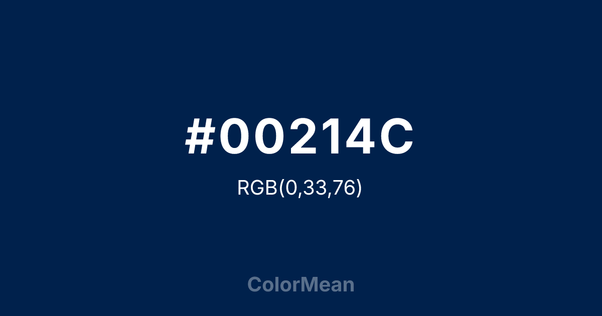 #00214C color swatch