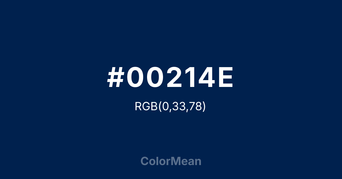 #00214E color swatch