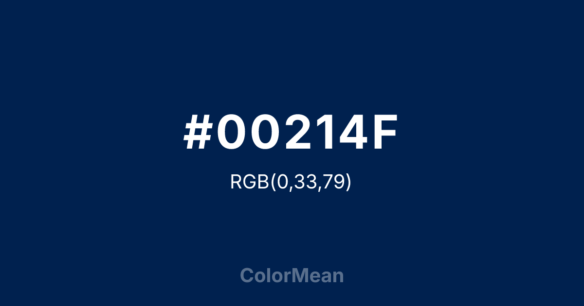 #00214F color swatch