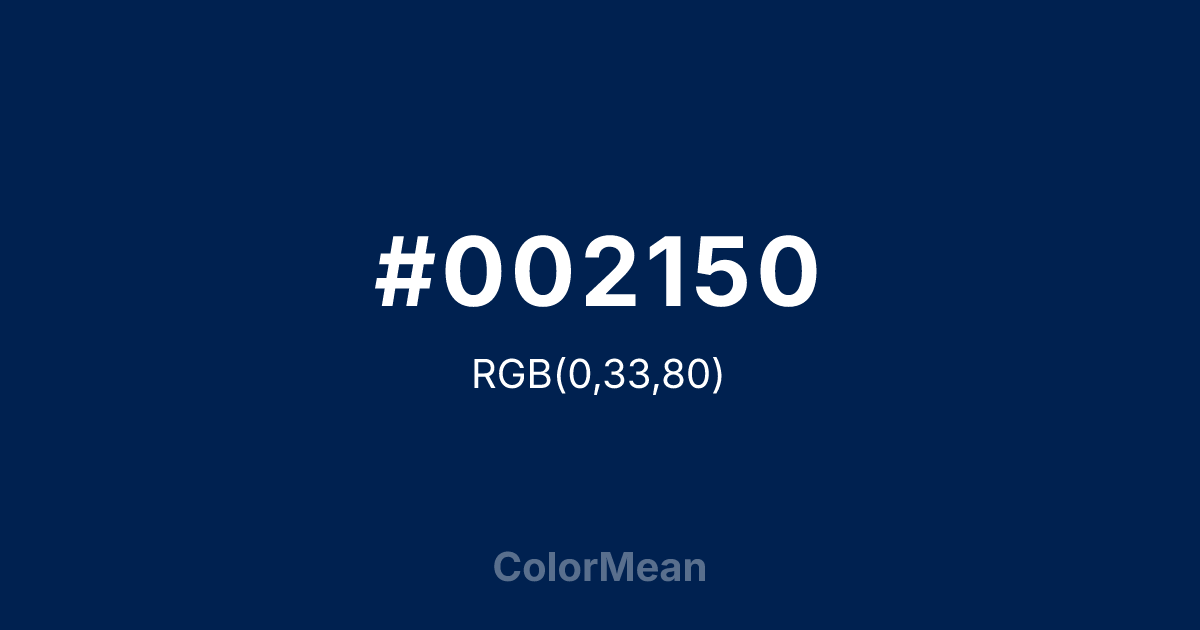 #002150 color swatch
