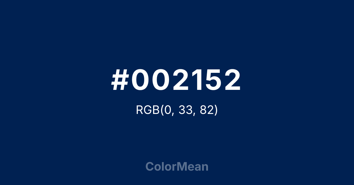 #002152 color swatch