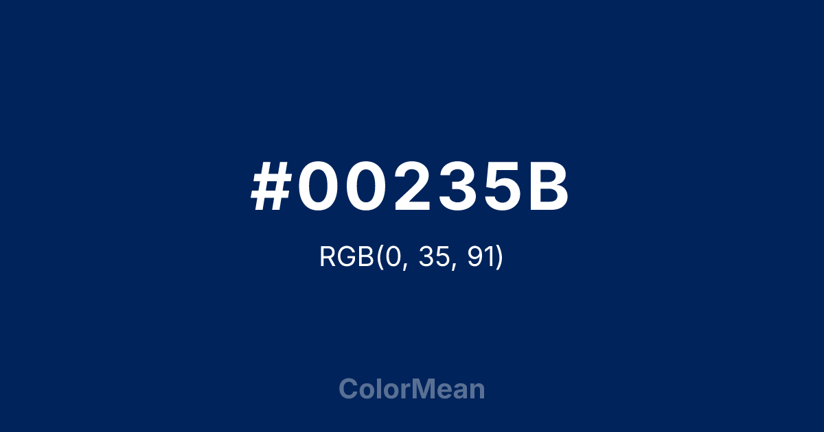 #00235B color swatch
