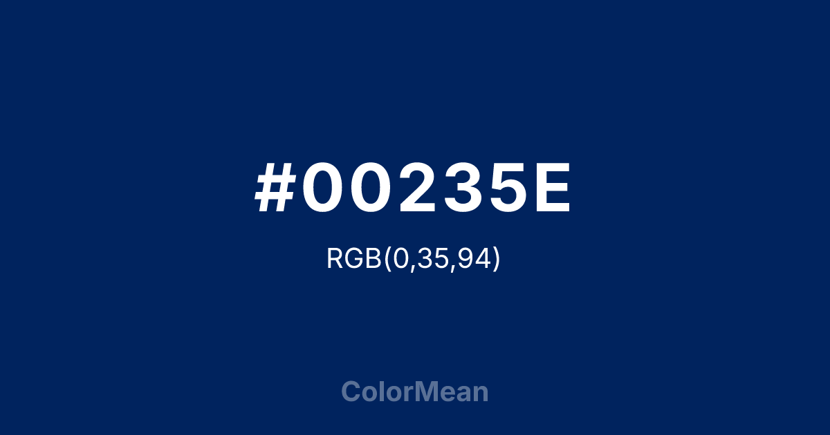 #00235E color swatch