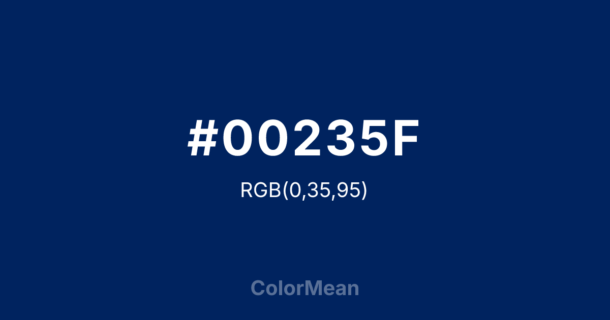#00235F color swatch