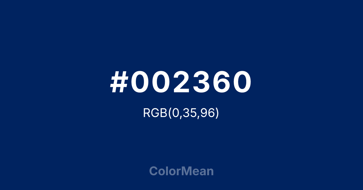 #002360 color swatch