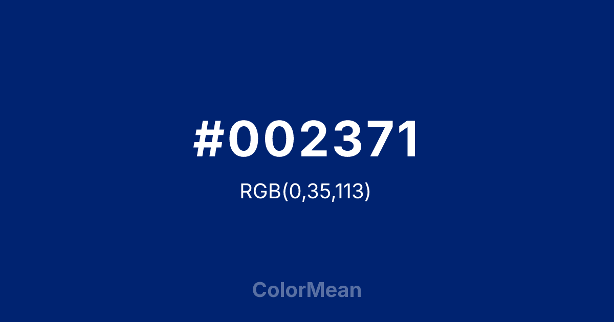 #002371 color swatch