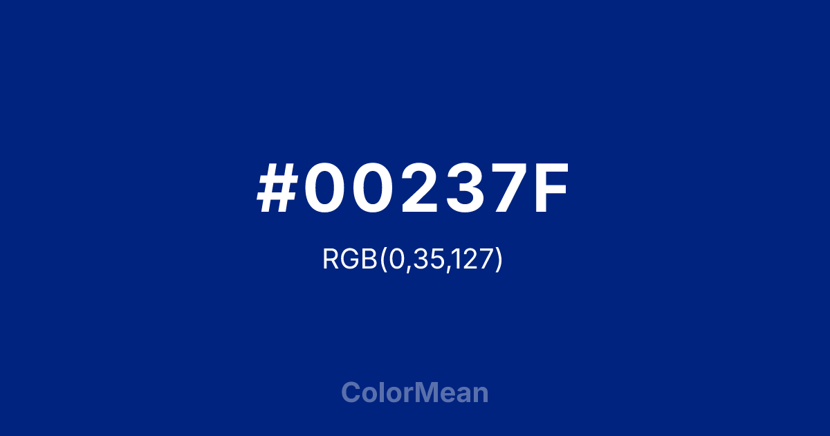 #00237F color swatch