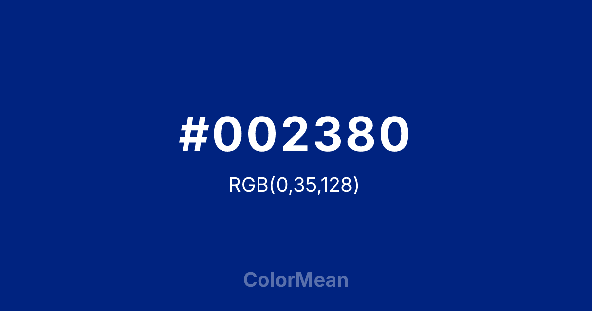 #002380 color swatch