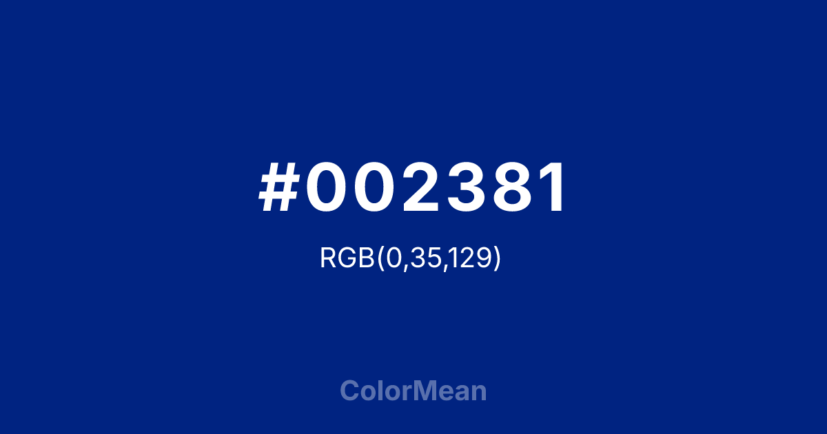 #002381 color swatch