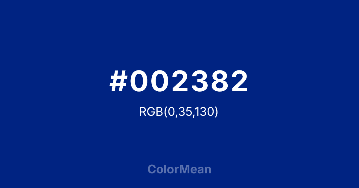 #002382 color swatch
