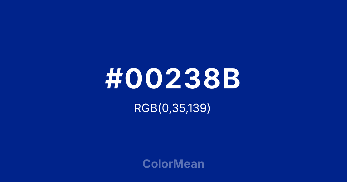 #00238B color swatch