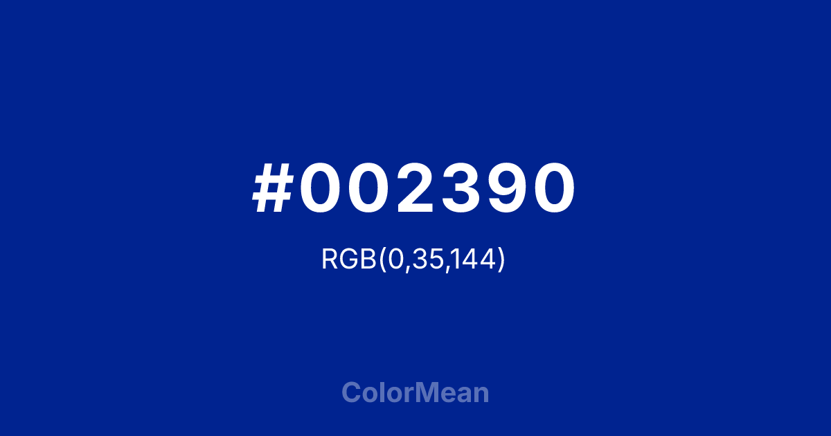 #002390 color swatch