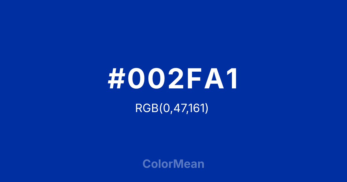 #002FA1 color swatch
