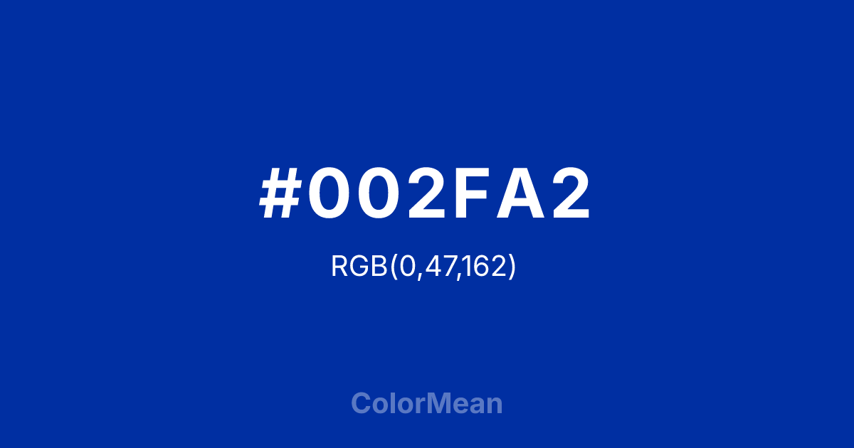 #002FA2 color swatch