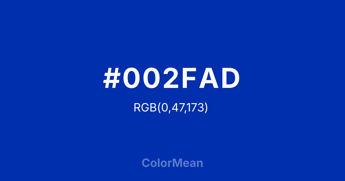 #002FAD color swatch