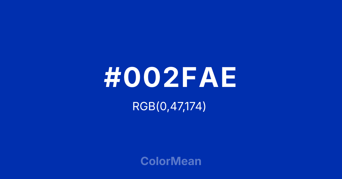 #002FAE color swatch