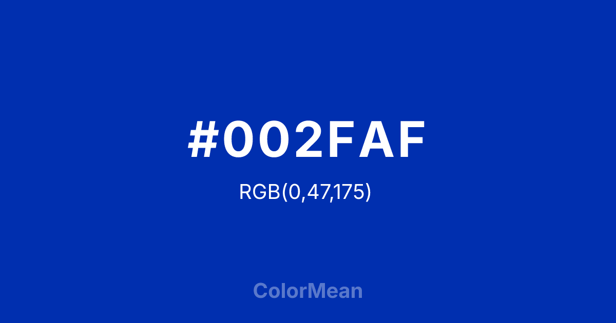 #002FAF color swatch
