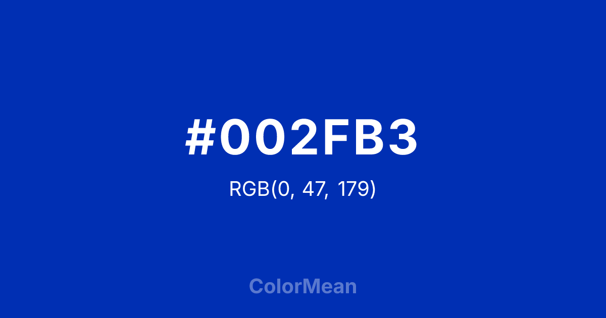 #002FB3 color swatch