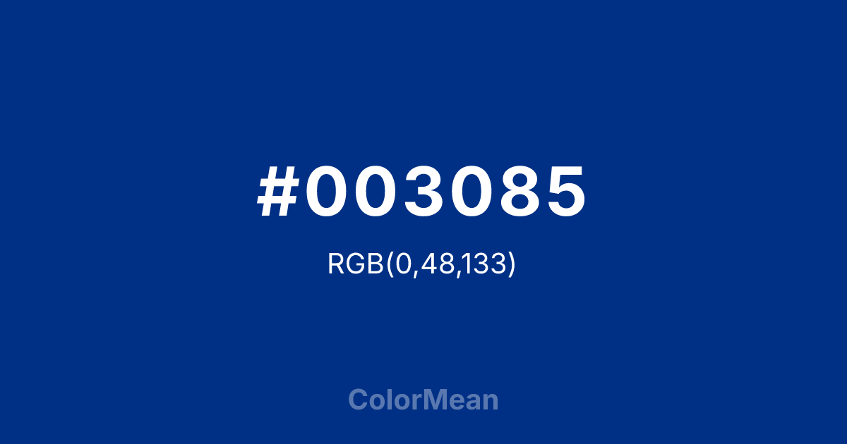 #003085 color swatch