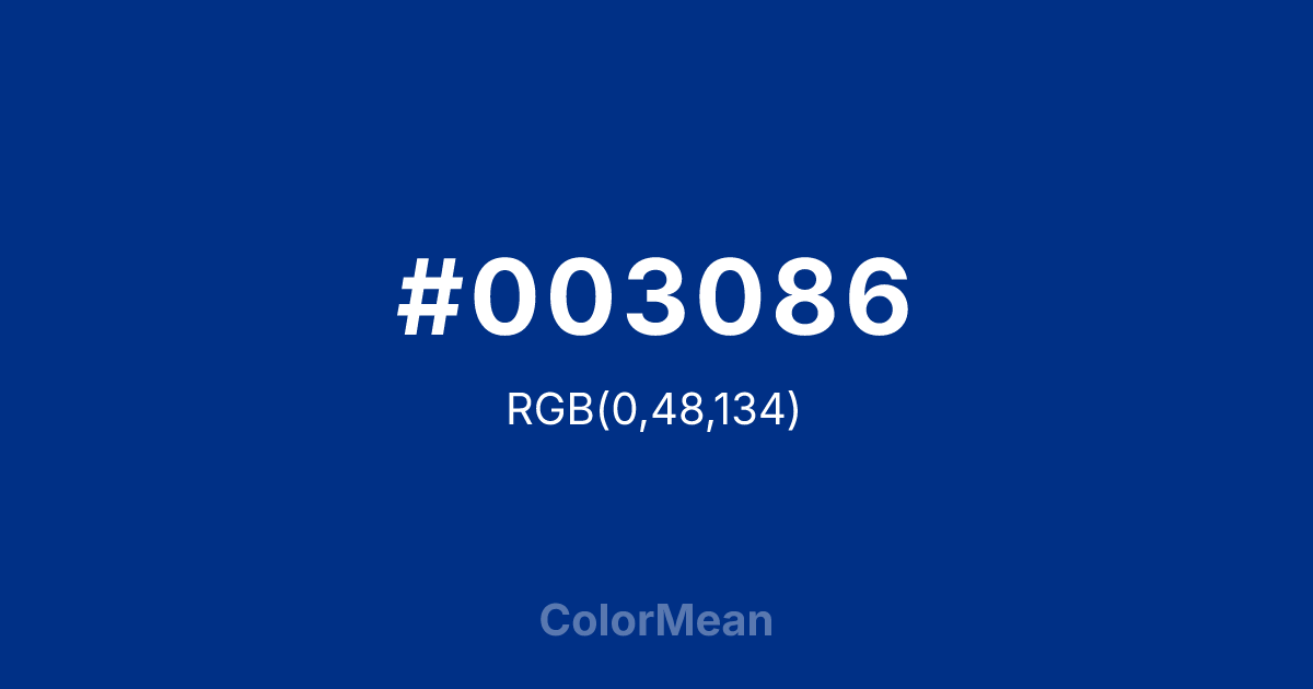 #003086 color swatch
